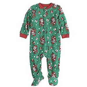 Jammies For Your Families Santa Blanket Sleeper Microfleece One-Piece Pajamas
